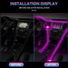 Flexible EL Wire Lights with App Control Ambient Atmosphere Strip Light Decorative Lamps 12V Car Interior Neon RGB Led Strip