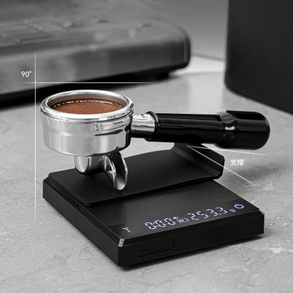 Kitchen Coffee Scale with Timer USB Small Food for Barista Black