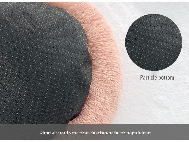 Round Plush Pet Bed: Cozy Dog & Cat Nest for Autumn/Winter