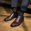 High Quality Business Genuine Leather Shoes Men Breathable Formal Dress Shoes Male Office Oxford Wedding Brogues Footwear