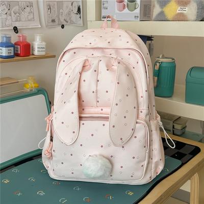 Karikatur-Rucksack mit Hasenohren, leichter Schulrucksack für Studenten, Rucksack für Damen für den täglichen Gebrauch