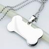 Cute Stainless Pet Name Dog Personalized ID Steel Blank Bone Tags