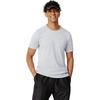 100 Fitted Pullover Breathable Crew Neck Short Sleeve T-Shirt Men's Silver Grey