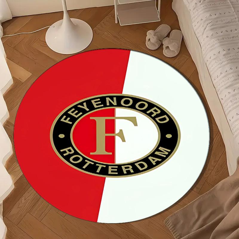 Feyenoord Rotterdam Crest Round Mat Home Decor, Chair Rug For livingroom,Bedroom, Doormat Home Decor Birthday Gift Christmas Gifts