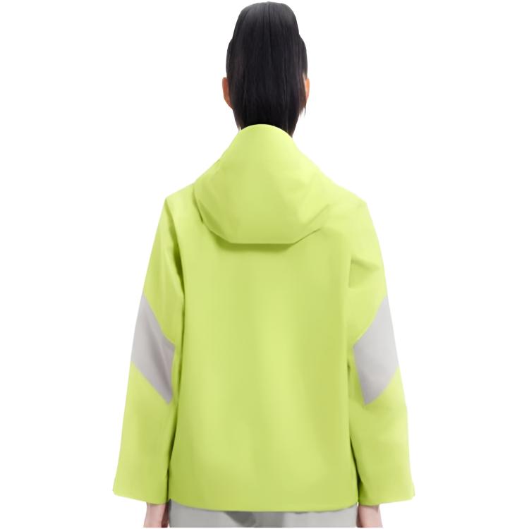 Li-Ning Outdoor CF Water Resistant Windproof Single Layer Jacket Women Jackets Yellow Lime-Green AEMW014-4