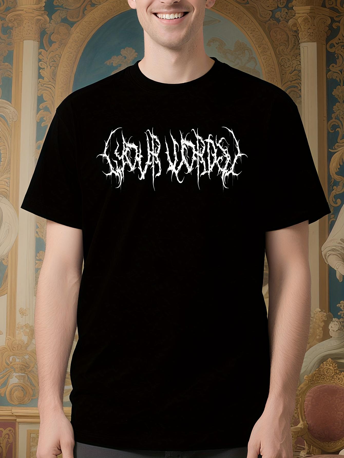 Customizable Death Metal Graphic Tshirt - Heavy Goth Font... M