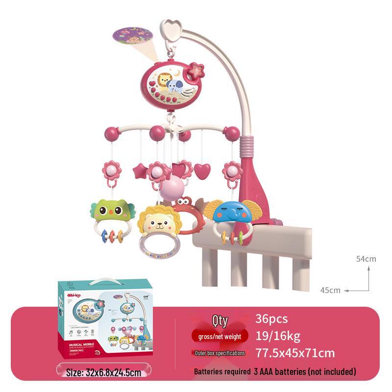 Multifunctional Rotating Music Crib Mobile – Soothing Toy for Newborns