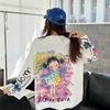 Korean Style Plus Size Knitwear: Heavy Print, Hot Drill Round Neck, Long Sleeve Sweater for Autumn/Winter Women