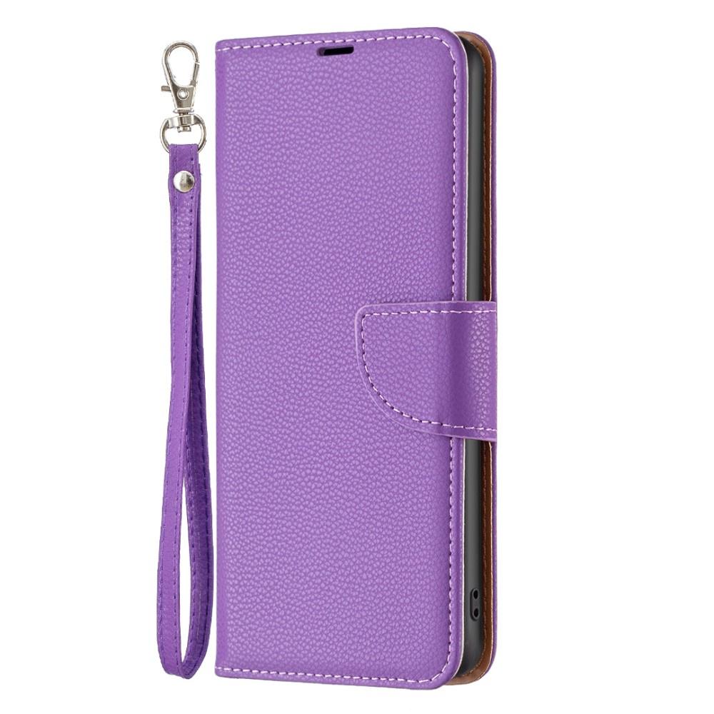 Samsung Galaxy A34 5G Flip Case, Wallet Litchi Magnet, Purple