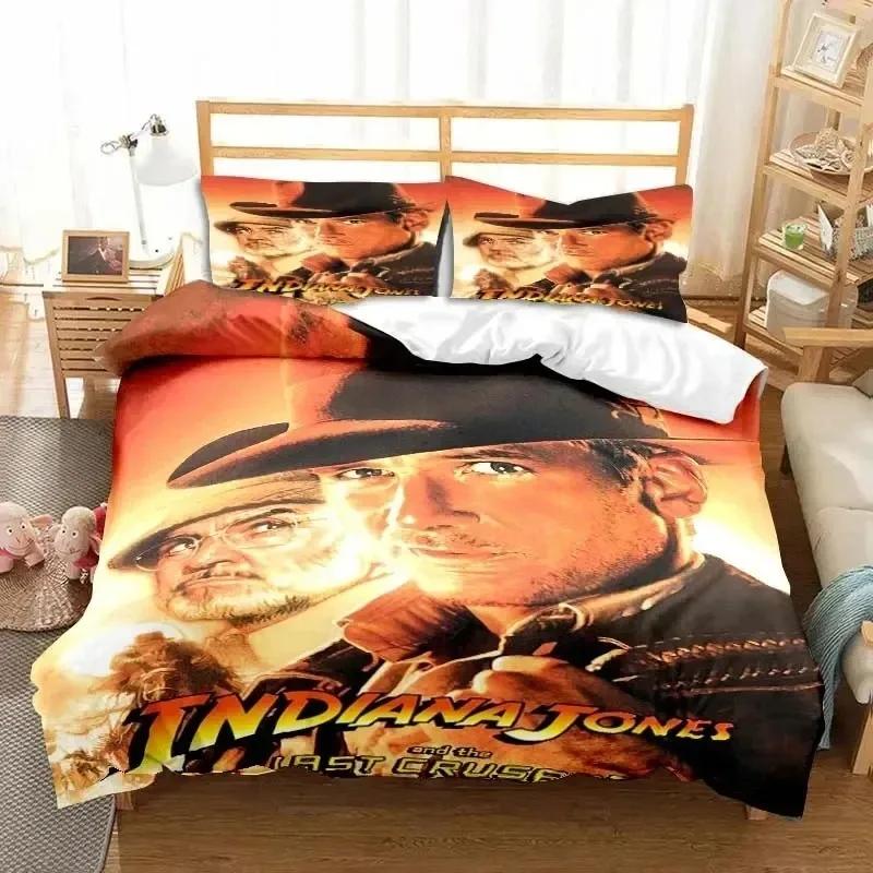 Indiana Jones L'Ultima Crociata Set Biancheria da Letto Elegante Singolo Matrimoniale King Size Camera da Letto Ragazzi Copripiumino Set Copripiumino Regalo