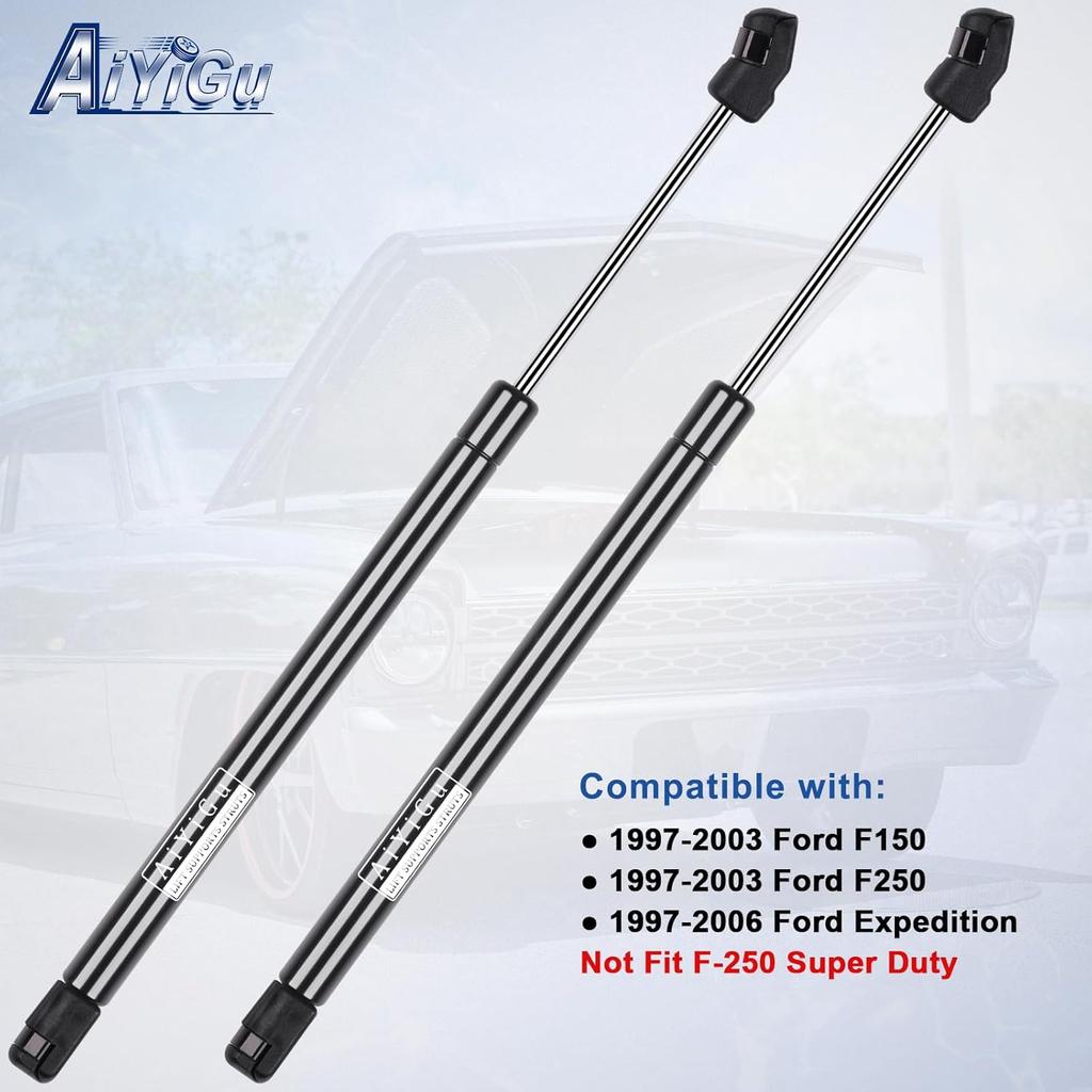 Front Hood Struts Shocks Lift Supports Gas Springs 4478 Compatible With 1997-2003 Ford F150 F250, 1997-2006 Ford Expedition, Replacement SG404016,