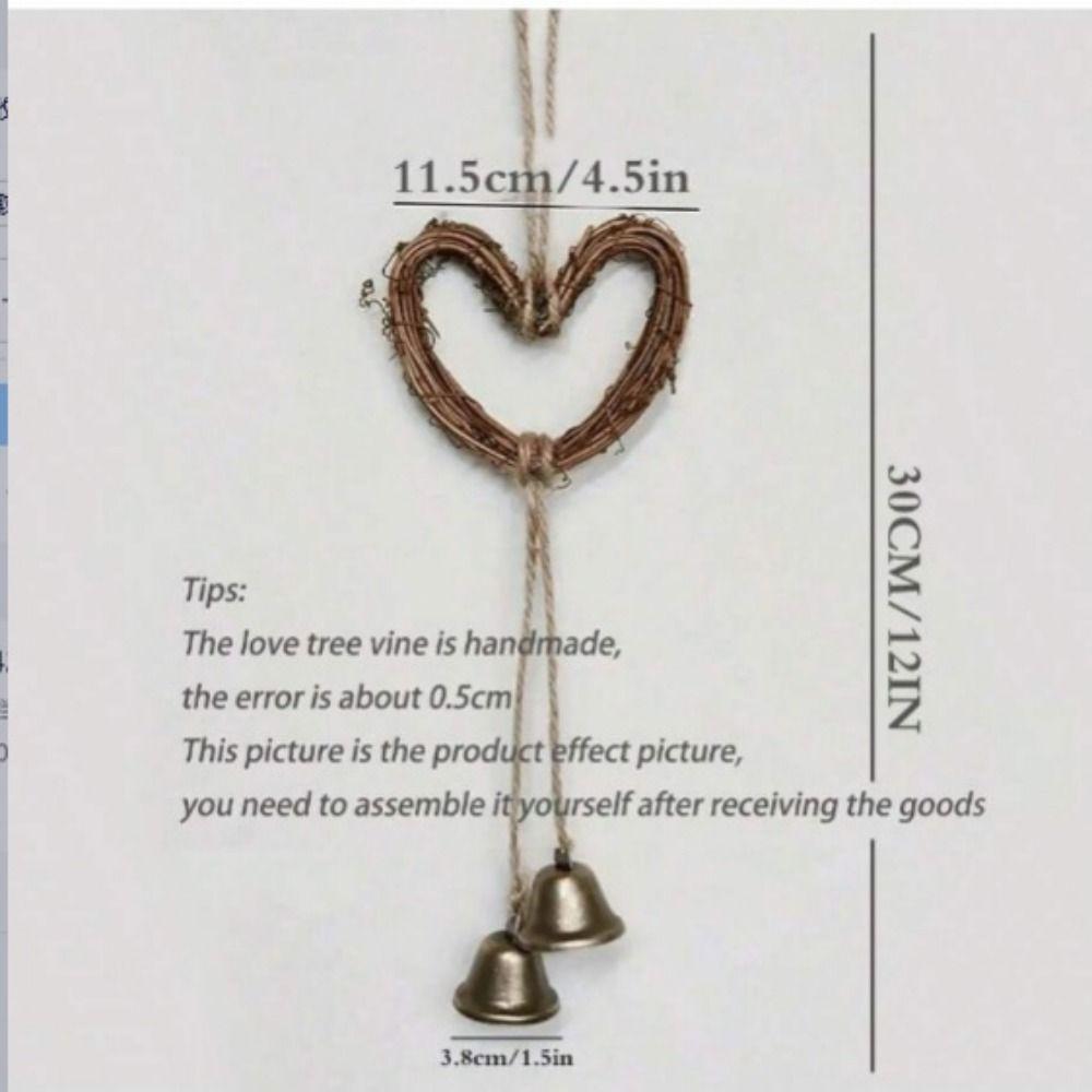 Weaving Christmas Bell Hanging Decoration Brown Wind Chime Pendant Hanging Decorative Bell  Gift
