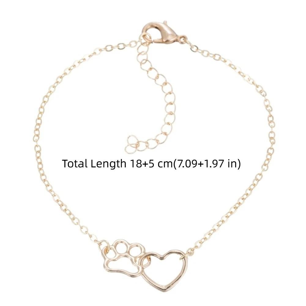 Dünnes Liebespfoten-Armband Einfache Hundekralle Fußkettchen Armband Freundschaftsarmband Geschenke