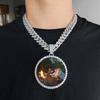 Custom Made Big Photo Medallions Gold Necklace Pendant Iced Out Cuban Men Hip Hop Picture Jewelry Gift Can Free Custom