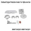 A03E-Outboard Engine Anode Aluminum Alloy Kit For Mercury Alpha One Gen 888756Q03 888756Q01 Outboard Engine Protection Anode