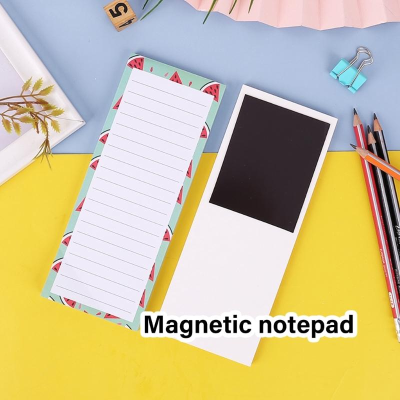 4 Pack Magnetic Memo Pads Reusable Refrigerator Notepad for Shopping Grocery Lists Family Schedule Planning Paper Pads