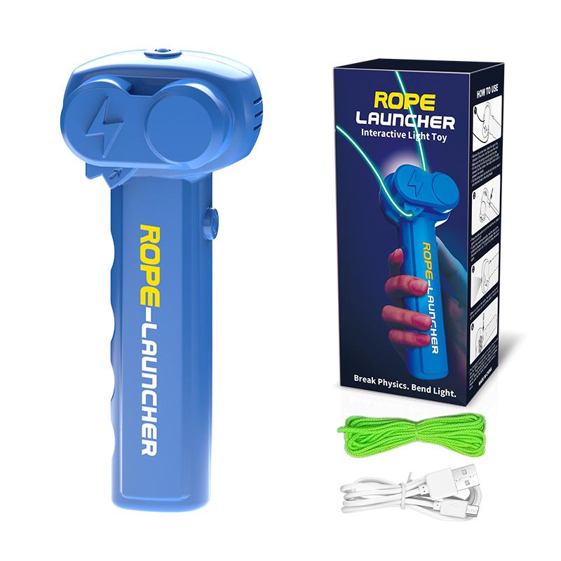 Premium-Quality Glow In Premium-Quality The First-Class Dark Superior-Grade Rope High-Standard Launcher High-Standard For Parent-Child Interaction (Blue,OneSize) синий