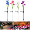 Outdoor Simulation Lily Waterproof Led Solar Light Lawn Lights Garden Decoration