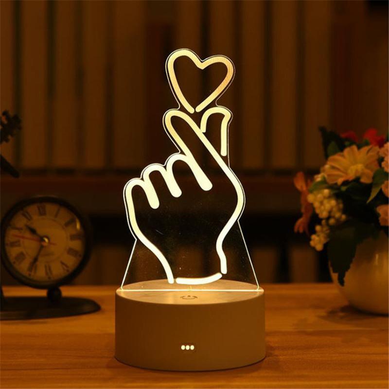 

3D Lamp Acrylic USB LED Night Lights Neon Sign Lamp Xmas Christmas Decorations for Home Bedroom Birthday Decor Wedding Gifts