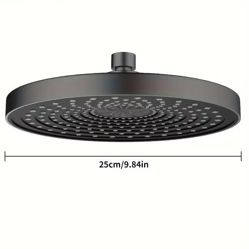 25cm Top Spray Large Water Volume Booster Shower Head Pressurized Single Head Home Bathroom Shower Head
