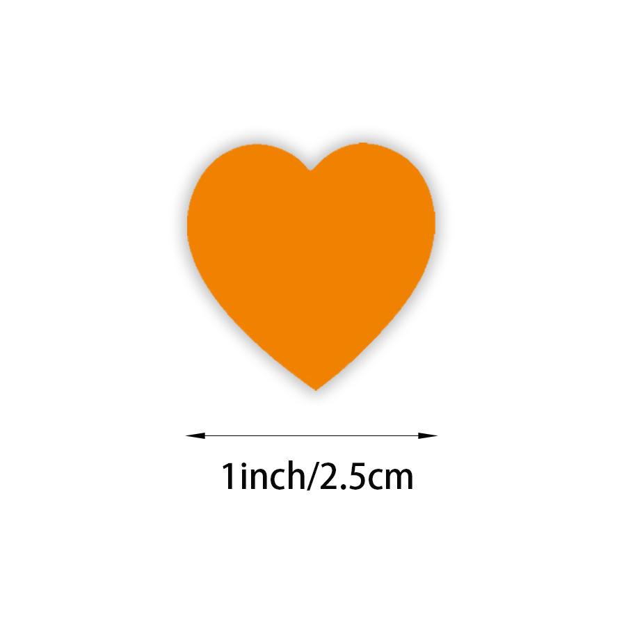 Heart-Shaped Love Stickers - 500 Self-Adhesive Labels per Roll