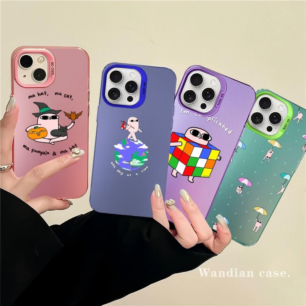 Pink Cartoon Funny Big Eyes Ketnipz Phone Case For iPhone16 15 14 13 12 11Pro Max X XR XSMAX 87 Plus Matte Shockproof Back Cover