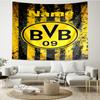Benutzerdefinierte Name BVB Druck Wandteppich, Hintergrund, Einfache Montage, Ideal für Schlafzimmer, Büro & Wohnzimmer, mit Ästhetischer Wanddekoration.