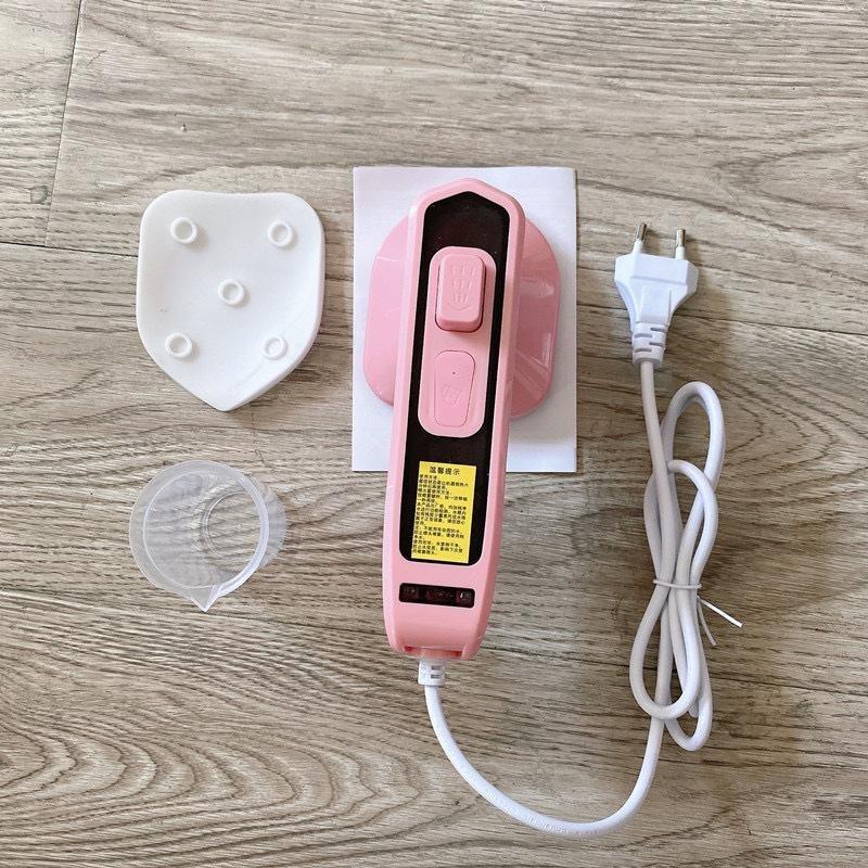 

50 мл, 33 Вт, міні-складна підвісна праска для вологих і сухих електричних парових прасок, портативна ручна прасувальна машина для одягу для подорожей вдома eu plug рожевий