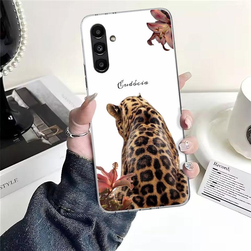 Pink Leopard Print Phone Case For Samsung Galaxy A13 A14 A15 A16 A17 A53 A54 A55 A56 A57 A33 A34 A35 A36 A37 A23 A24 A25 A26 Gal