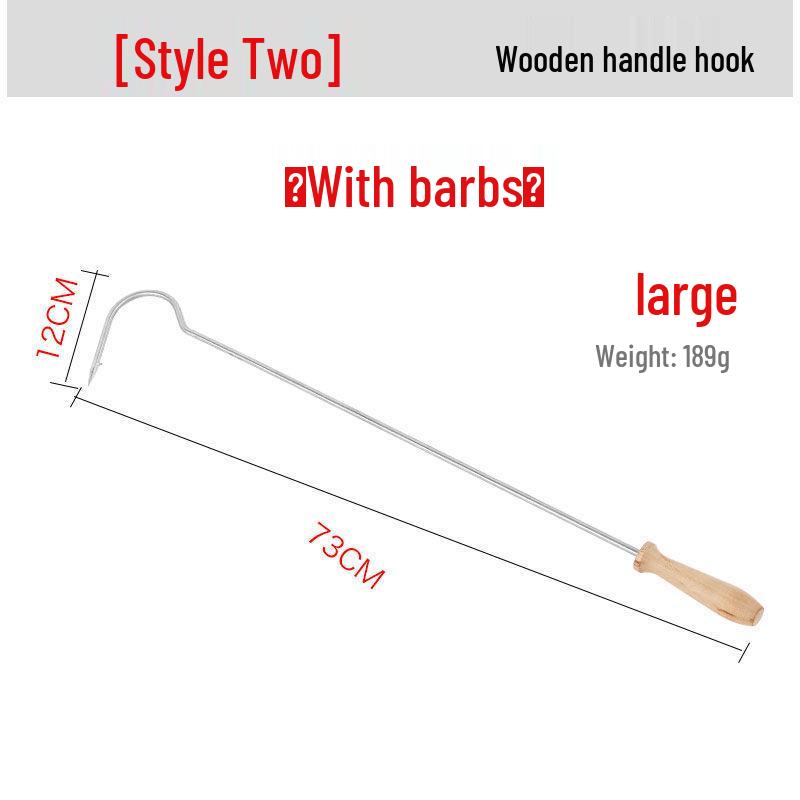 Retractable Fishing Gaffs: Rubber Handle, Aluminum Alloy Grabber, Wooden Options