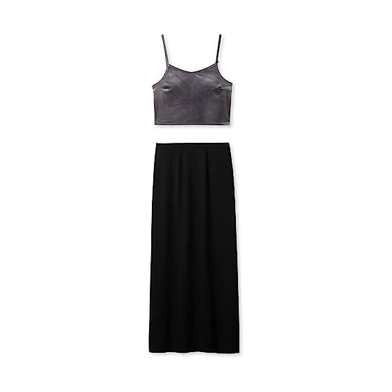 [Sneider] Velor Cami & Narrow Skirt Setup SWCO232065 Women s