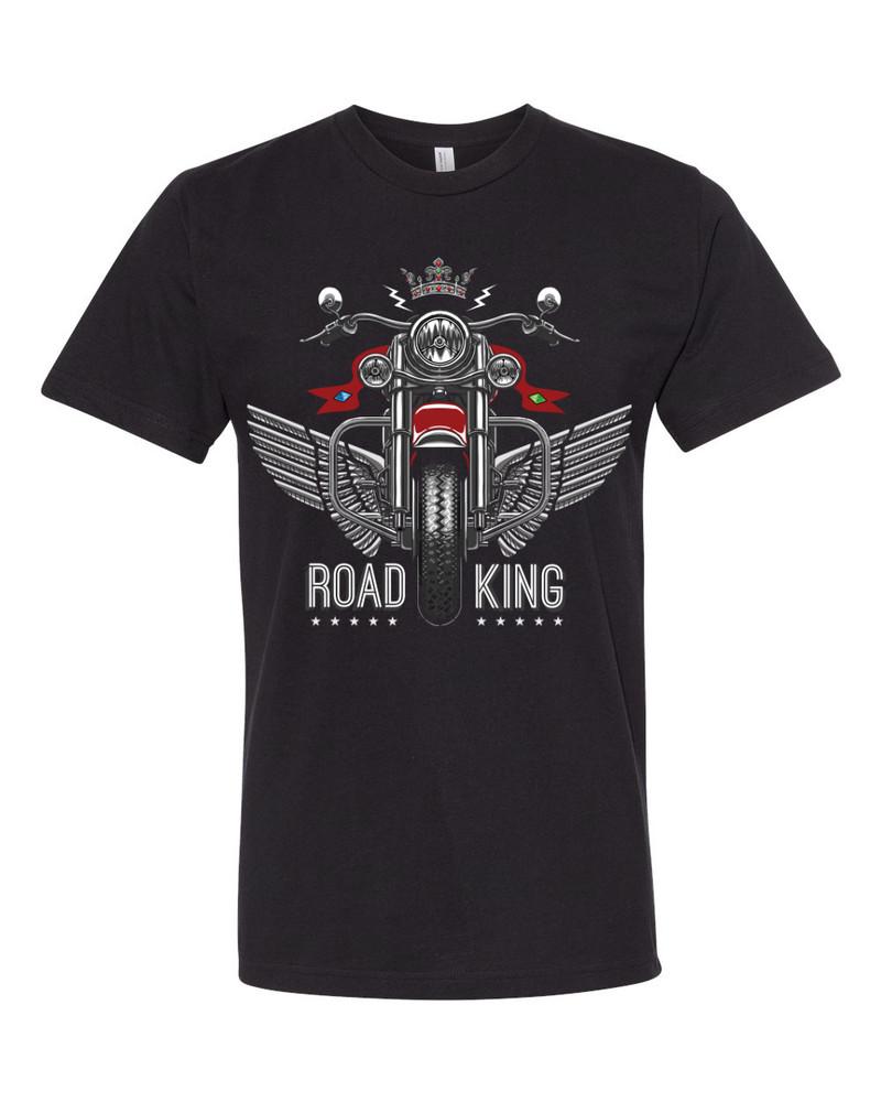 

Road king crown wings motorbike T shirt Graphic Design Unisex Adults Unisex T-Shirt XXL