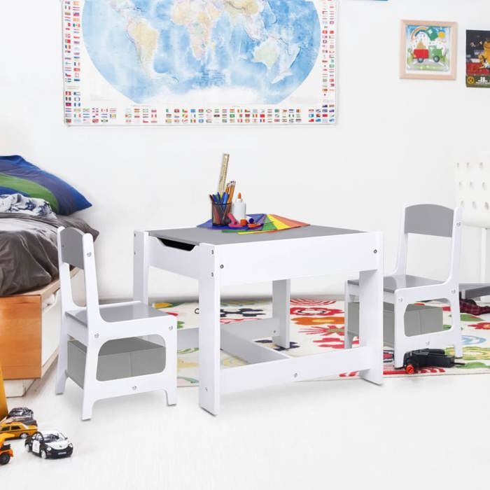 VidaXL Table pour Enfants avec 2 Chaises Ensemble de Meubles Table et Chaise pour Enfants Chambre Salon Maison Intérieur 80283