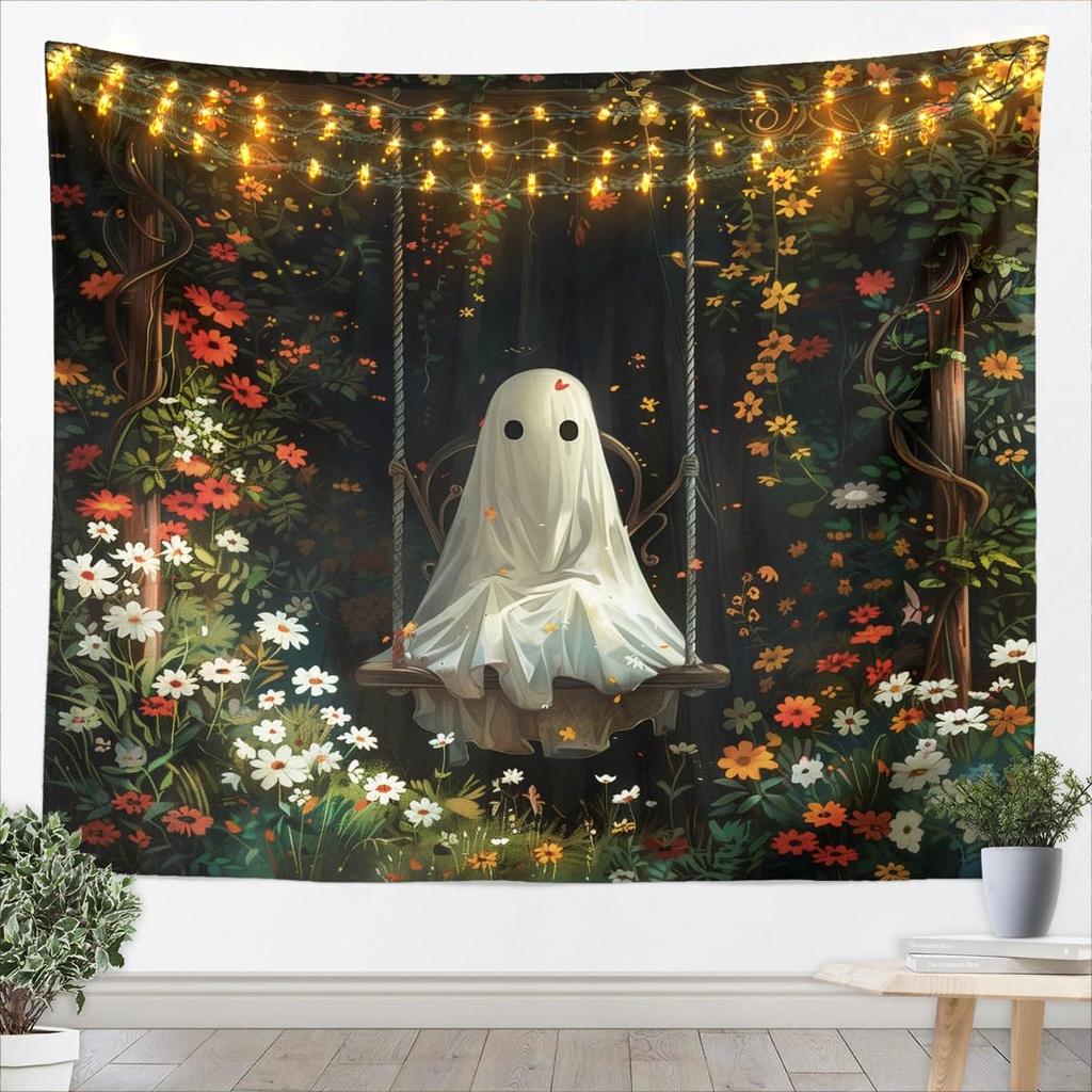 Chinese Dragon Kids Tapestry,Sakura Flowers Waterfall Natural Wall Tapestries,Girls Boys Room Decor,Cherry Blossom Lake Romantic