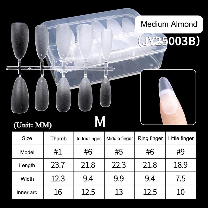 100Pcs Short Matte False Nails Full Cover Coffin Square Almond Press On False Nails Soft Gel Nail Tips Manicure Extension Tools