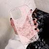 Elegant Romantic White Lace Pattern Phone Case for Xiaomi Redmi 12C 10 10C 9 9A 9C 9T K40 Note 13 12 11 Pro Plus 4G 5G Clear