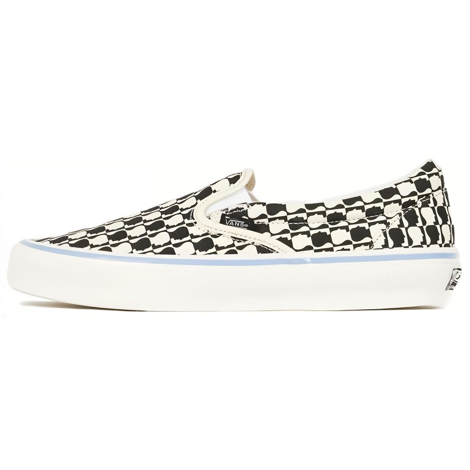 Brain Dead x Vans OG Classic Slip-On LX Черно-белая клетка Унисекс кроссовки VN0A45JKBA2 35