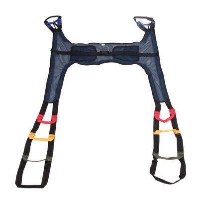 Toileting Sling Padded Nylon Patient Lift Transfer Aid for Standing Walking Training Dark Blue Mesh