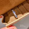 Zircon Heart Shape Minimalist Silver Ring Stylish Hand Accessories For Women