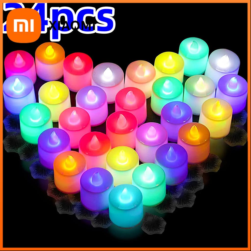 Xiaomi 24Pcs LED Candles Flameless Candle Battery Operated, LED Electric Candles Tea Lights Halloween Christmas Party Decorations