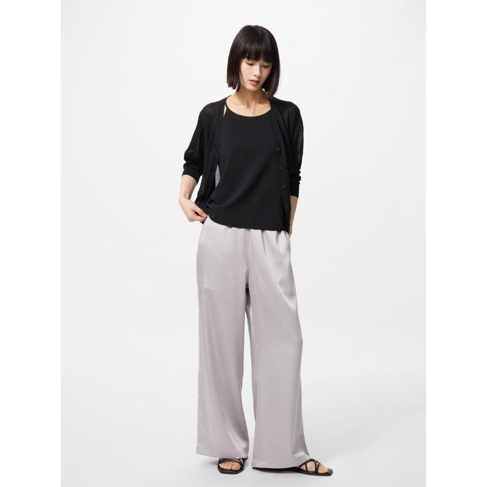 

Uniqlo Сатиновые легкие брюки 03 GRAY/WOMEN XS