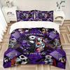 3pcs Nightmare Before Christmas Jack & Sally Printed Quilt Set, Soft and Comfortable Quilt Cover for Bedroom, Guest Room and Dormitory Decor
