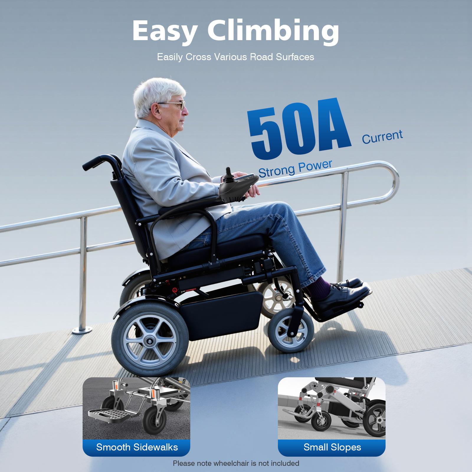 

Електричний контролер джойстика для інвалідного візка 50А, водонепроникний джойстик 360° IPX3 з сигналом для літніх людей та людей з інвалідністю United States