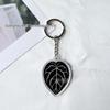 Creative Acrylic Leaf Keychain Earphone Bag Pendant Ornament