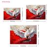 Royal Eagle Crown Tapestry, Red White Oil Painting Style Background Cloth, Aesthetic Wall Decor for Home