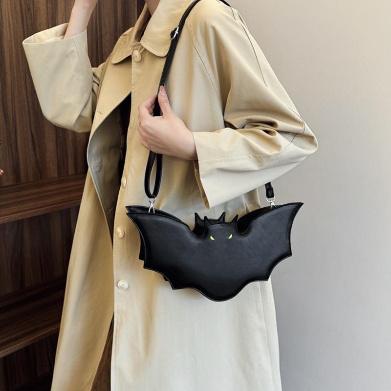 Bolsa Transversal Feminina Personalizada Criativa Bolsa Pequena Feminina Halloween Morcego Personalidade Engraçada Mensageiro de Ombro Axilar