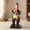 Cloth Doll Samurai Warrior Ornament Handmade Japanese Style Figurine with Glossy