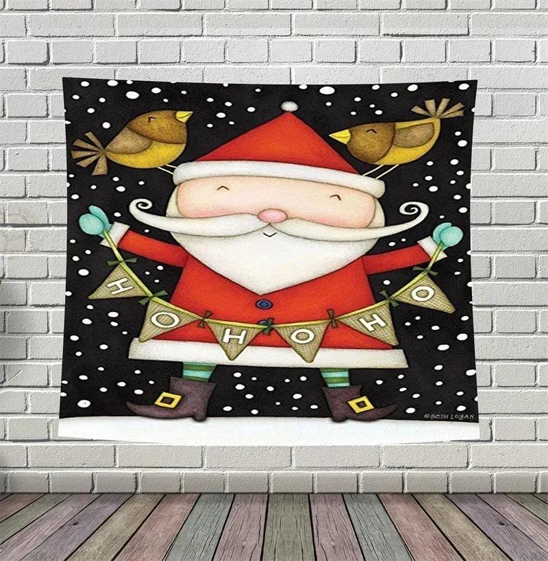 Рождественская тема Рождественский коттедж Гобелен Гостиная Диван Домашний декор — фото 3