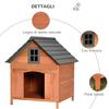 Raised Dog House for Dogs up to 15 kg, Dog Cat Kennel for Outdoor in Fir Wood, 81.3x91.5x98.5 cm