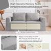Convertible Folding Sofa Bed, Sleeper Chair with Memory Foam and Back Support – Futon Couch for Living Room, Bedroom, or Small Spaces Gray
